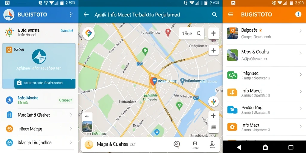 Tampilan antarmuka <strong>BUGISTOTO</strong> yang menunjukkan informasi kemacetan lalu lintas.