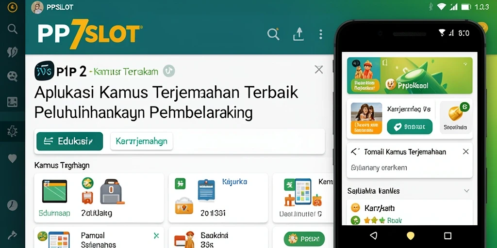 Antarmuka PP7SLOT yang user-friendly dan fungsionalitas terjemahan.